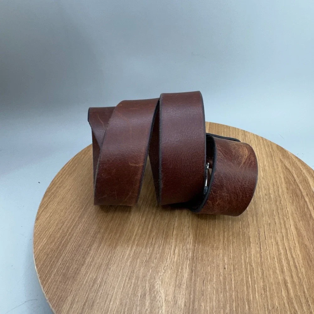 1901 Mens Genuine Leather Belt Size 34 Brown‎ Made in USA Rugged Classic